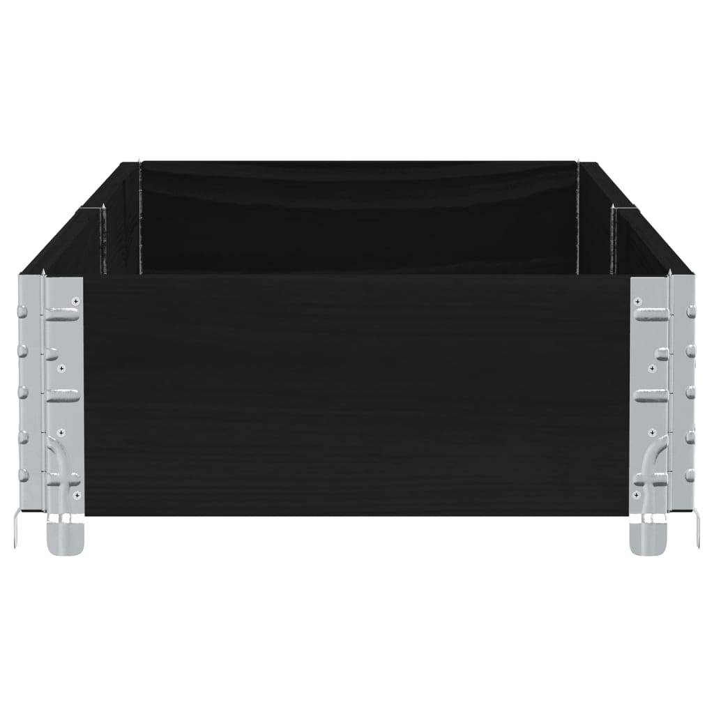 vidaXL Pflanzkasten Schwarz 150x50 cm Massivholz Kiefer