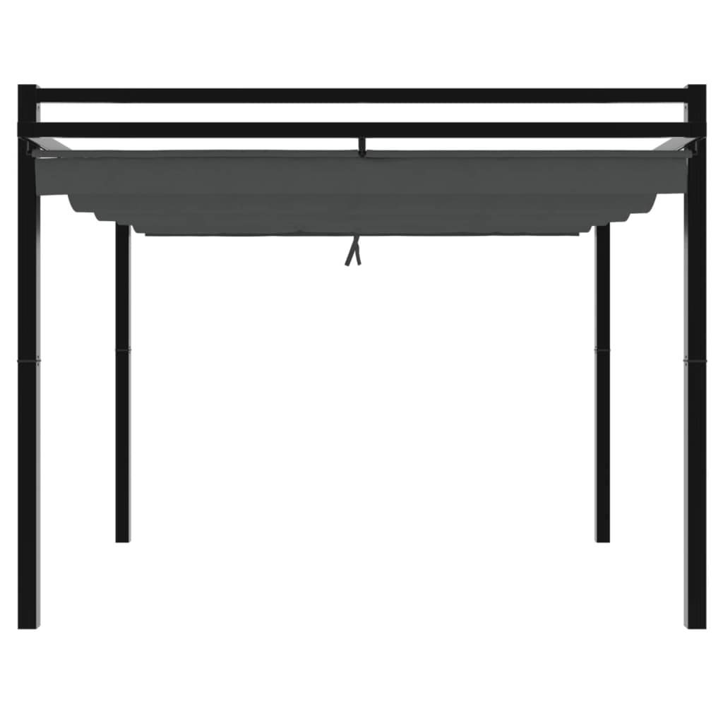 vidaXL Gartenpavillon mit Ausziehbarem Dach Anthrazit 3x3 m Aluminium