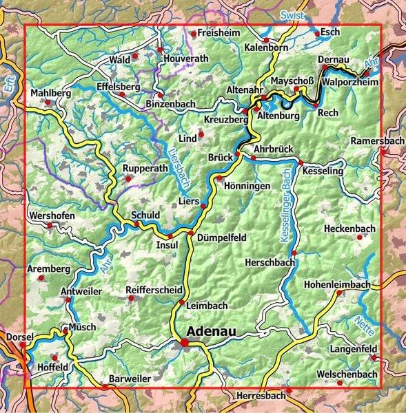 Eifelwandern 9 - Hohe Eifel (Nord), Ahrgebirge 1 : 25 000