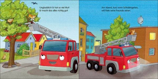 Gute Nacht, kleines Feuerwehrauto!