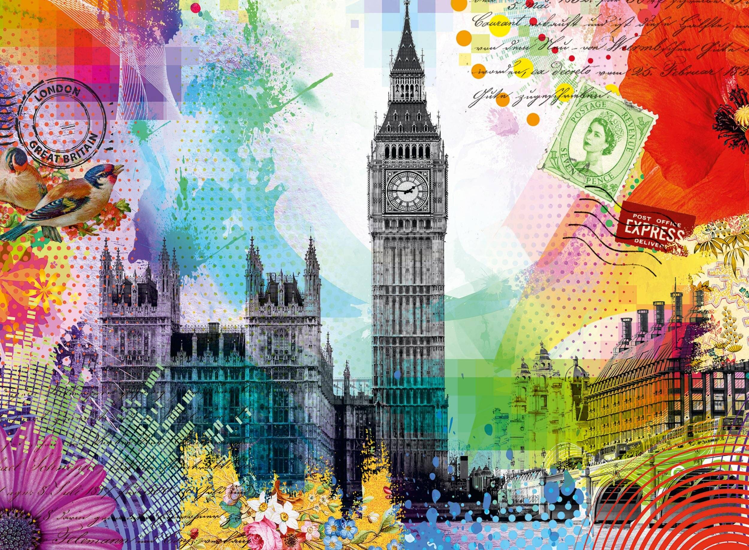 RAVENSBURGER Puzzle Postkarten aus London 500 Teile