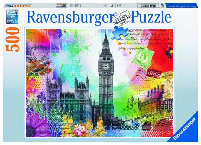 RAVENSBURGER Puzzle Postkarten aus London 500 Teile