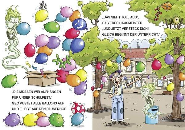 Leselöwen 1. Klasse - Ein Gespenst auf dem Schulhof (Großbuchstabenausgabe)