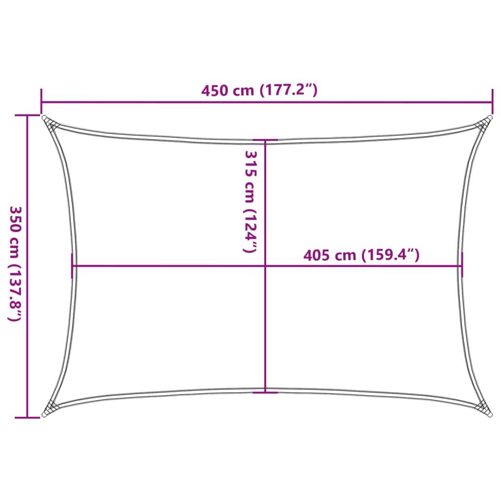 vidaXL Sonnensegel 160 g/m² Orange 3,5x4,5 m HDPE