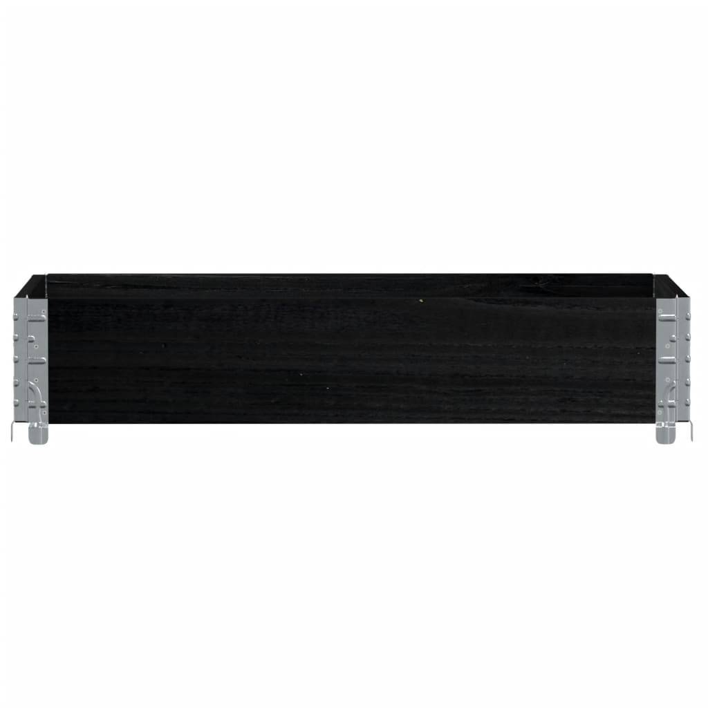 vidaXL Pflanzkasten Schwarz 100x50 cm Massivholz Kiefer