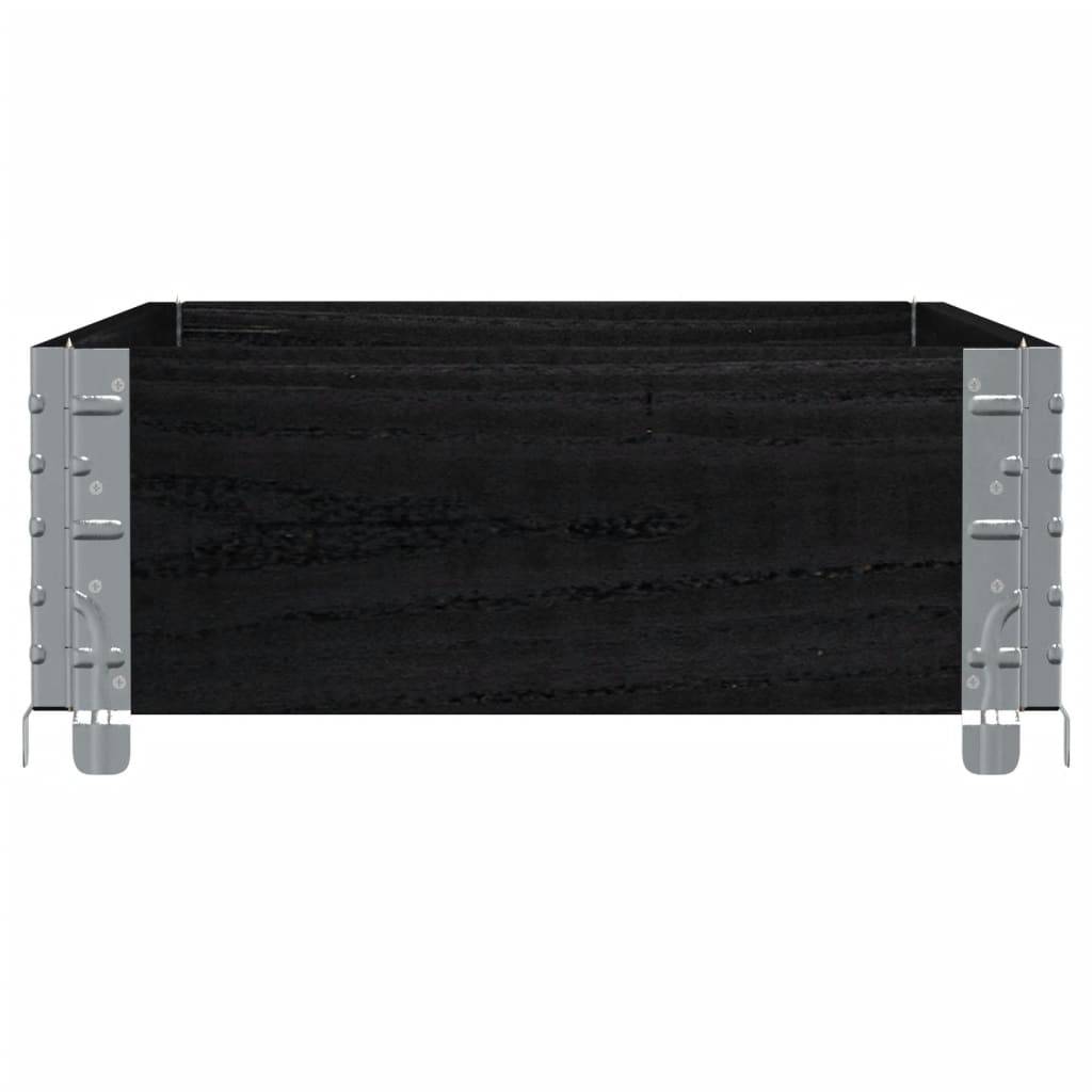 vidaXL Pflanzkasten Schwarz 100x50 cm Massivholz Kiefer