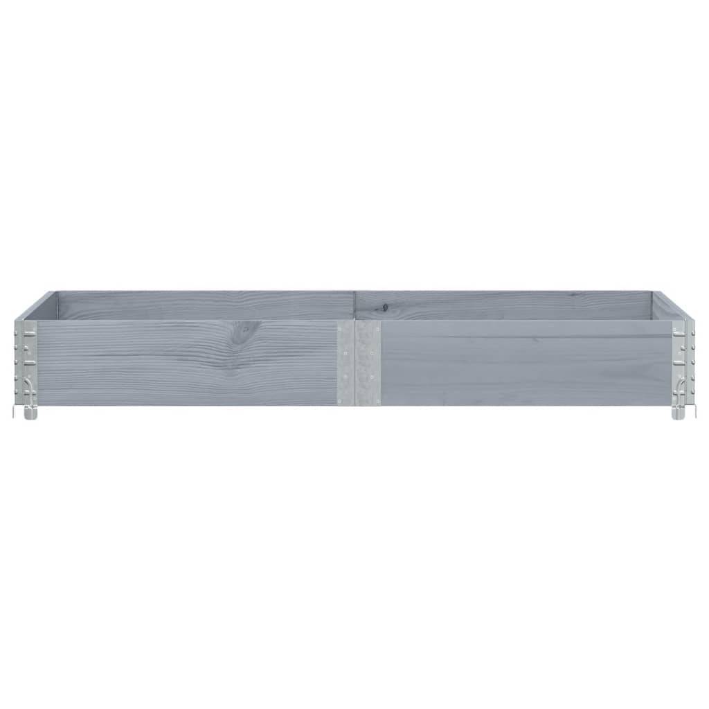 vidaXL Pflanzkasten Grau 150x50 cm Massivholz Kiefer