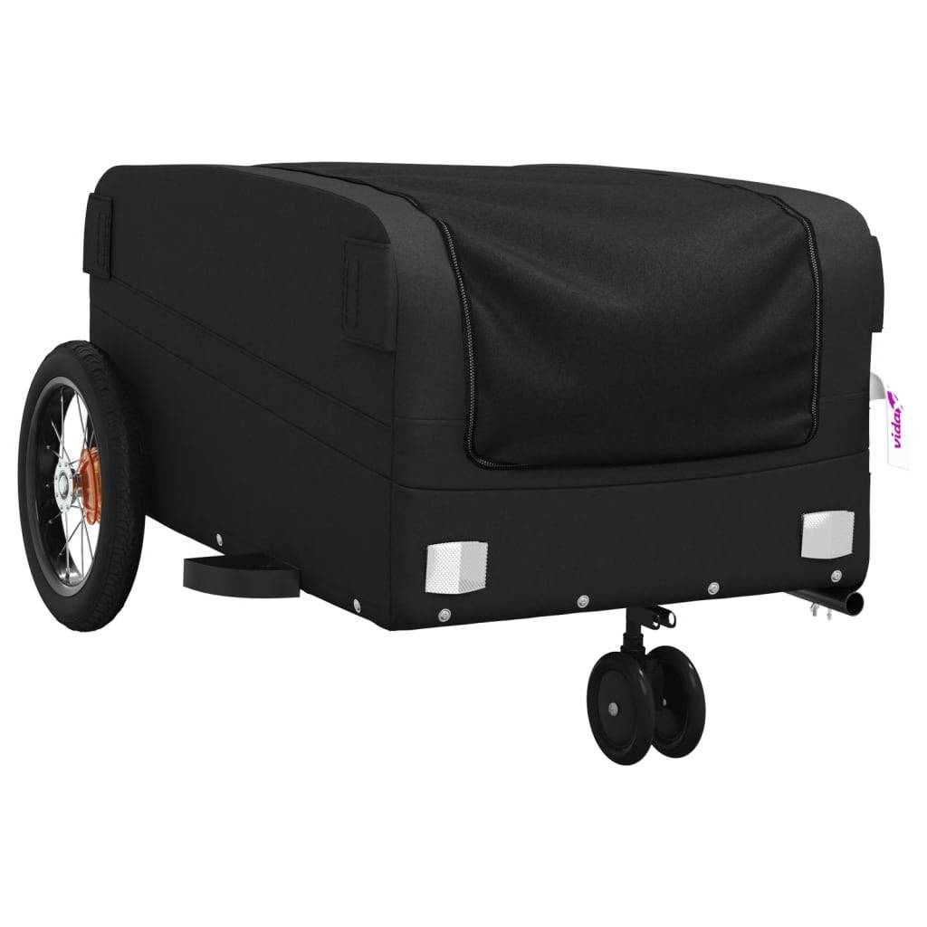 vidaXL Fahrradanhänger Schwarz 30 kg Eisen