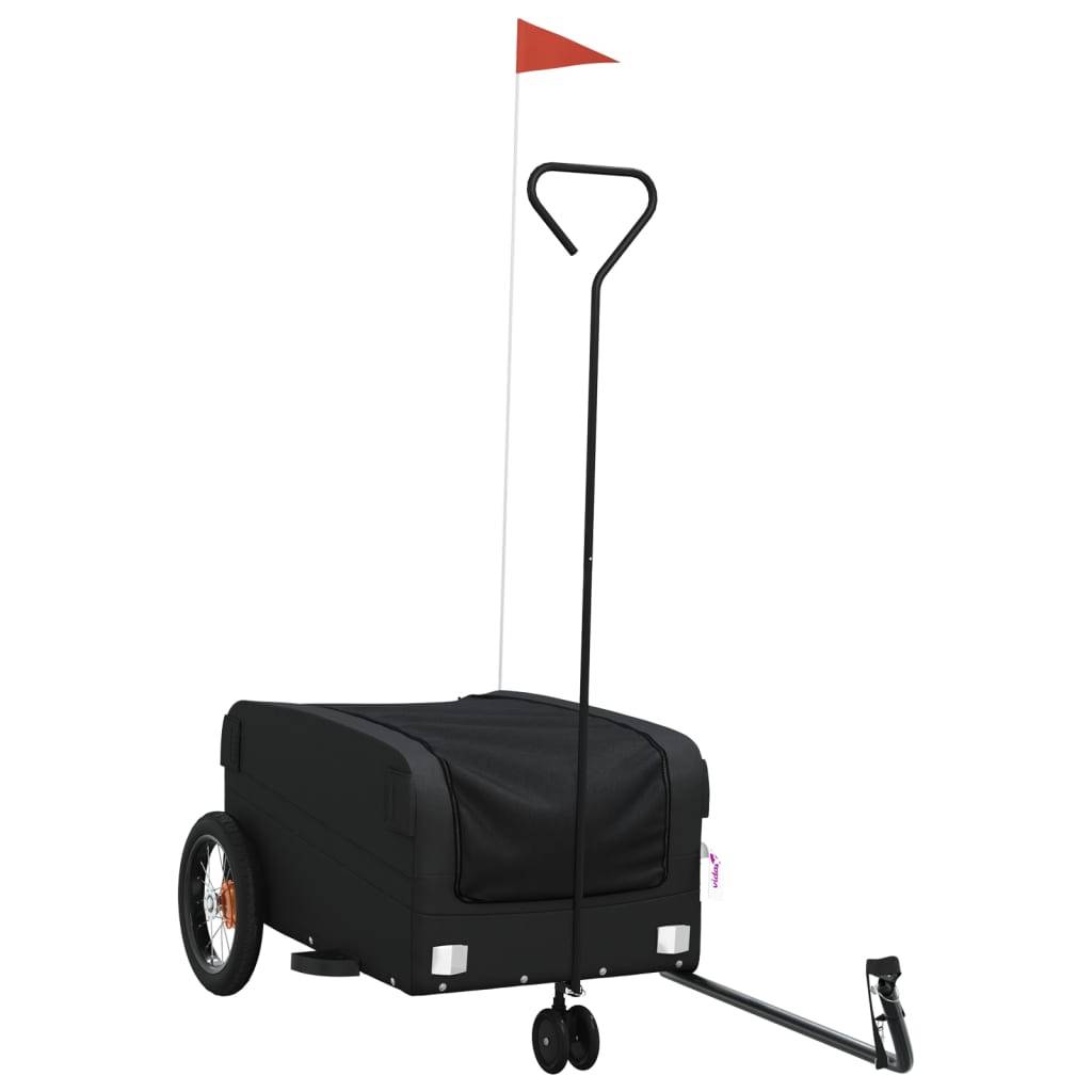 vidaXL Fahrradanhänger Schwarz 30 kg Eisen