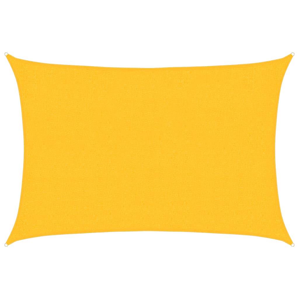 vidaXL Sonnensegel 160 g/m² Rechteckig Gelb 2x2,5 m HDPE