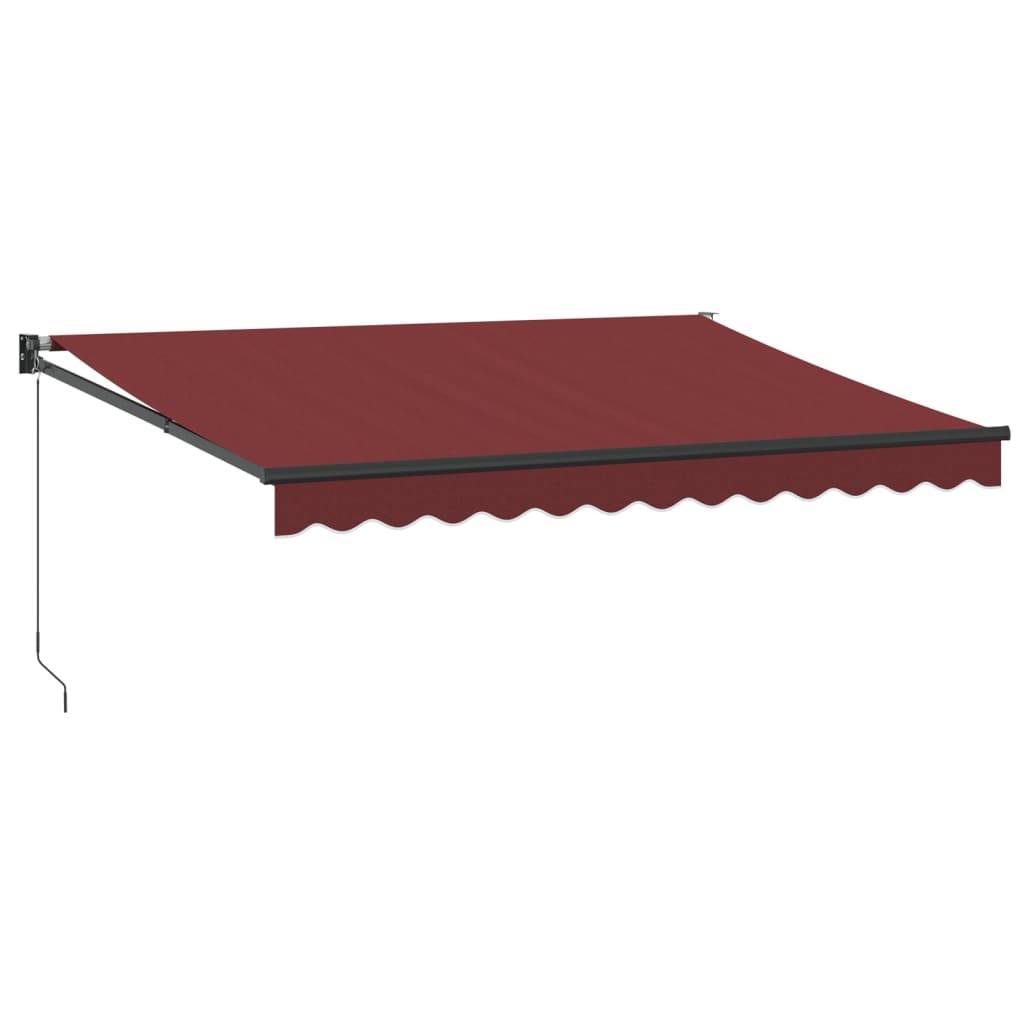vidaXL Markise Manuell Weinrot 350x250 cm