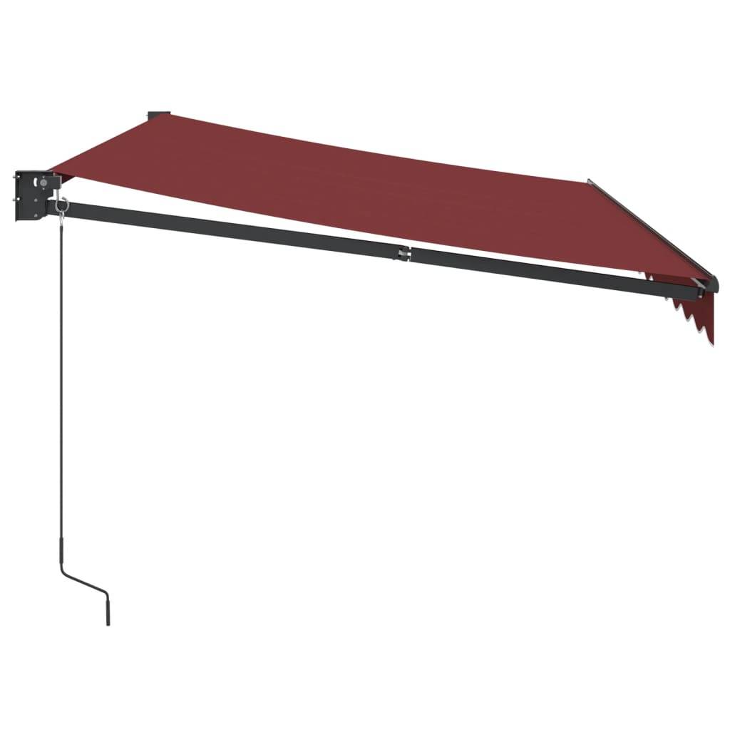 vidaXL Markise Manuell Weinrot 350x250 cm