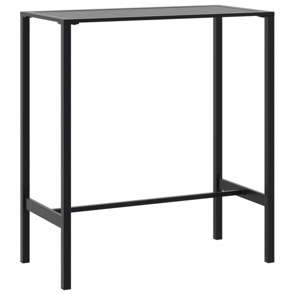 vidaXL 5-tlg. Gartenbar-Set Schwarz Pulverbeschichteter Stahl