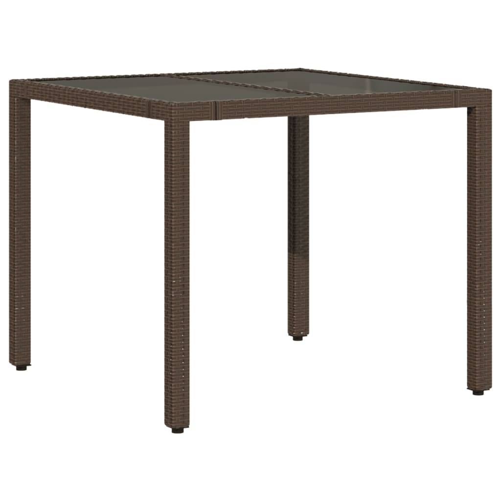 vidaXL 3-tlg. Bistro-Set mit Kissen Braun Poly Rattan