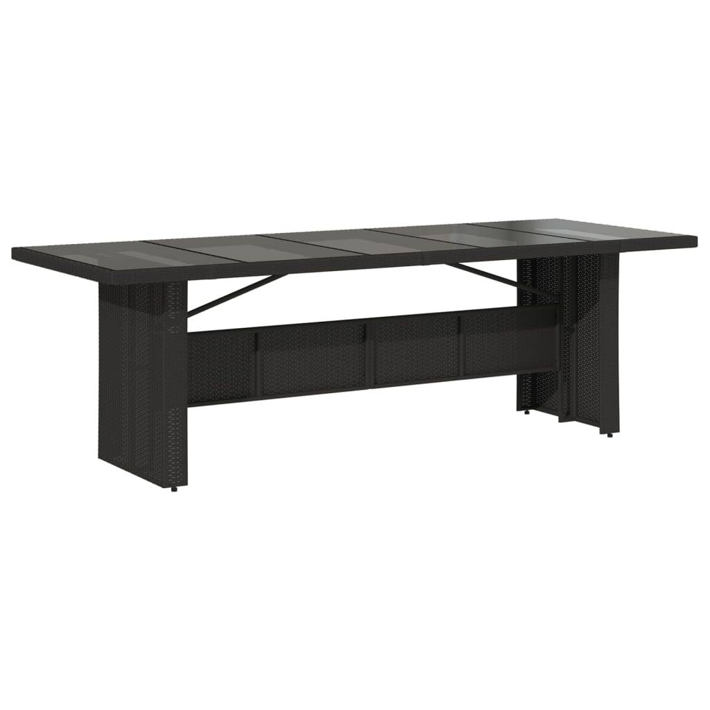 vidaXL 11-tlg. Garten-Essgruppe mit Kissen Schwarz Poly Rattan