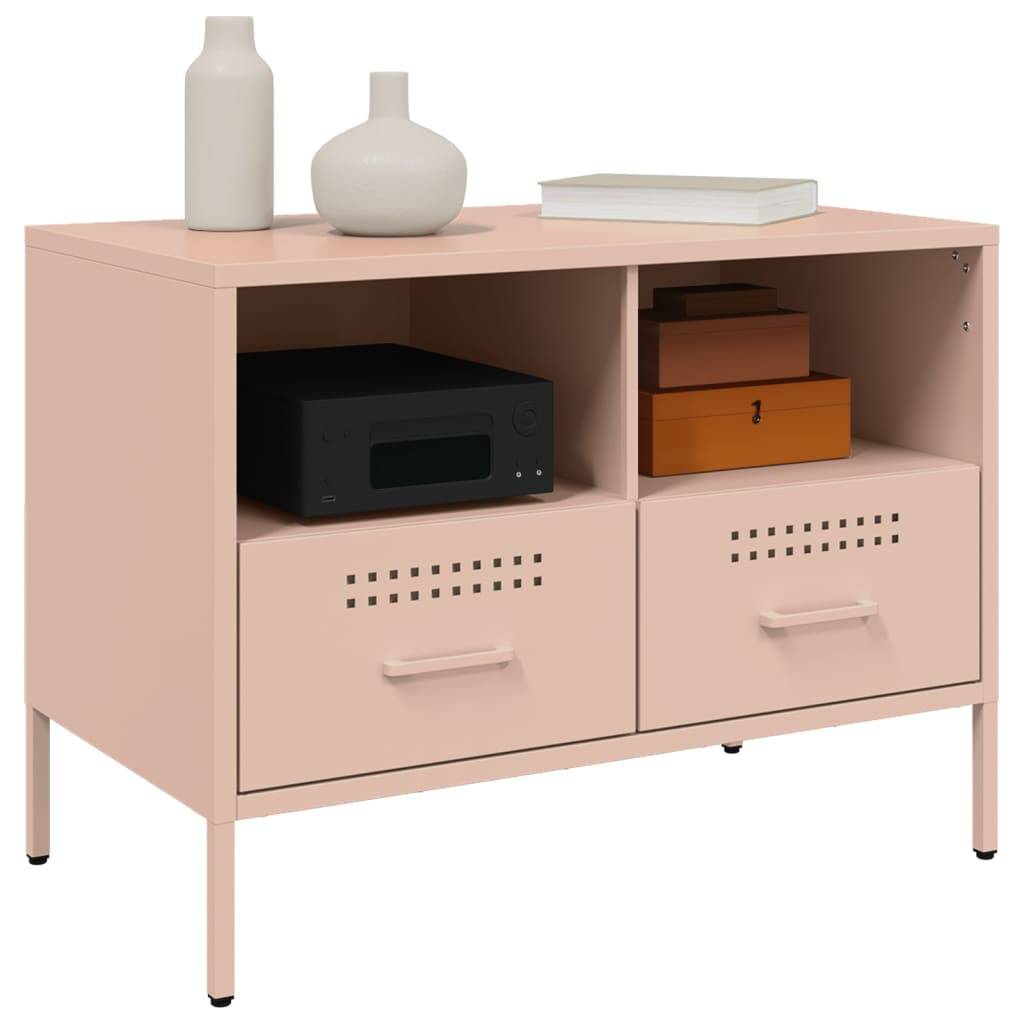 vidaXL TV-Schränke 2 Stk. Rosa 68x39x50,5 cm Stahl