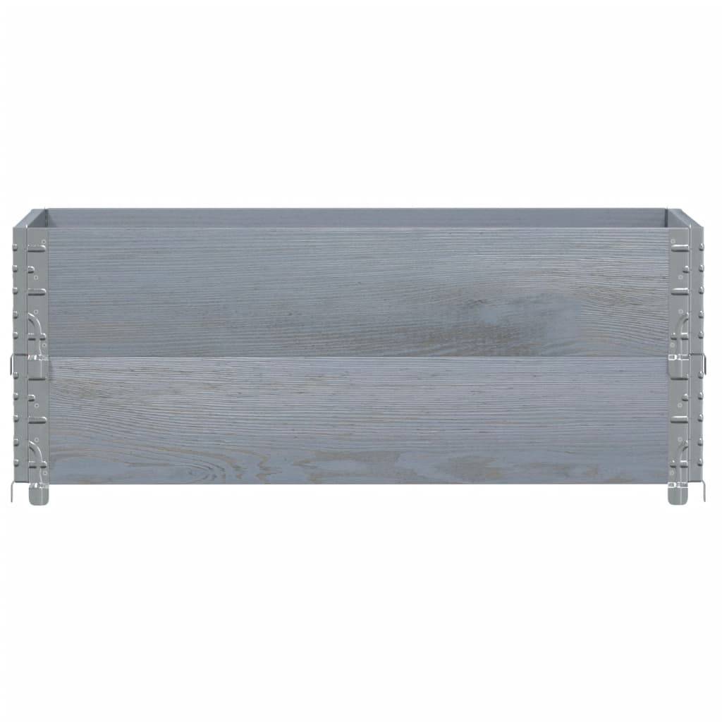 vidaXL Pflanzkasten Grau 100x50 cm Massivholz Kiefer