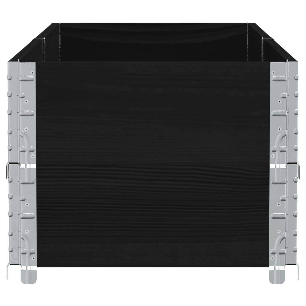 vidaXL Pflanzkasten Schwarz 150x50 cm Massivholz Kiefer
