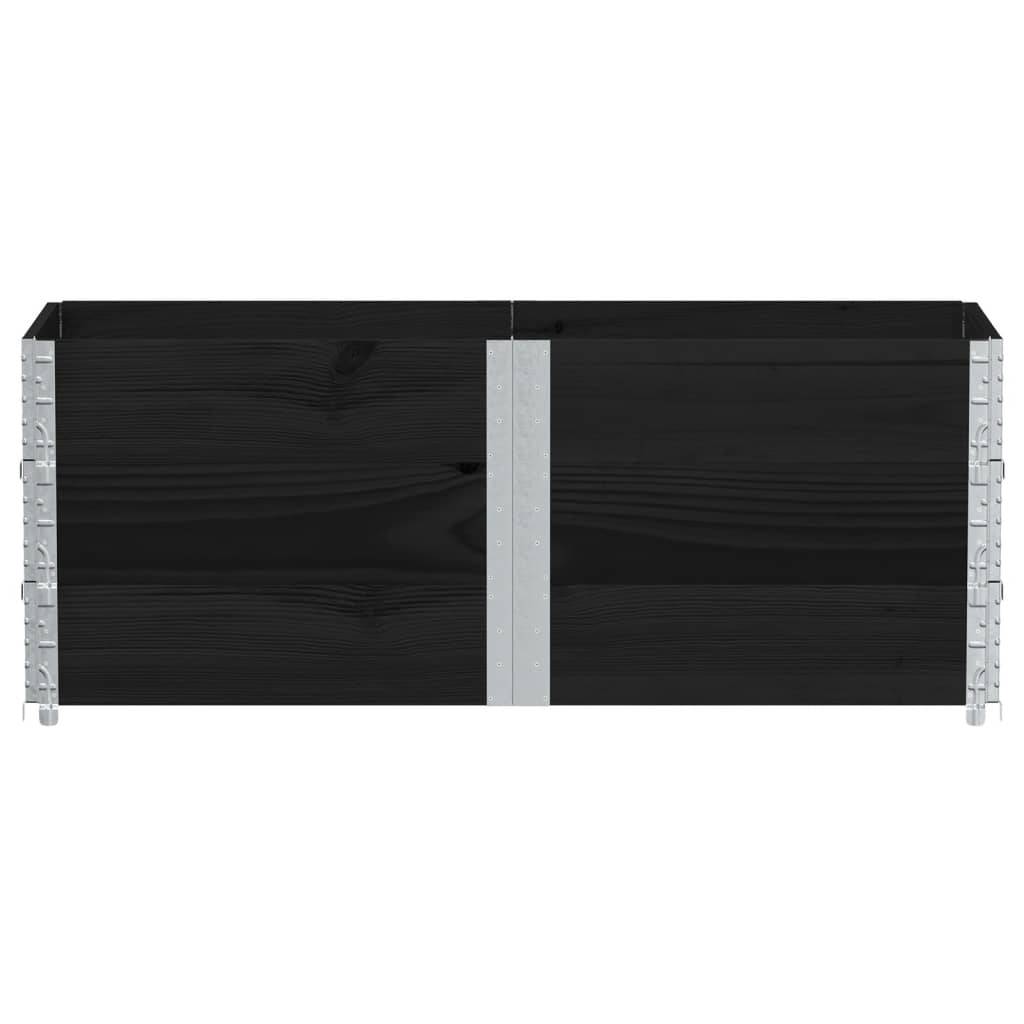 vidaXL Pflanzkasten Schwarz 150x50 cm Massivholz Kiefer