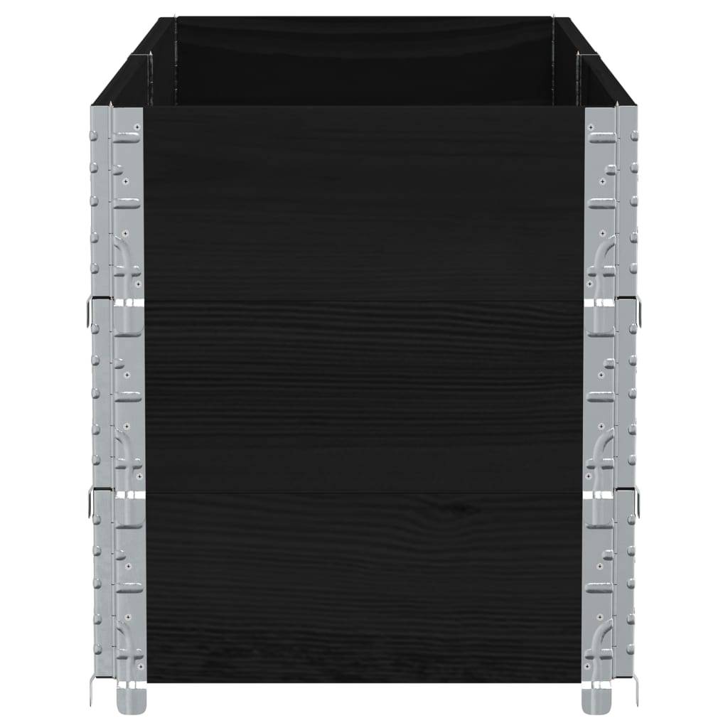 vidaXL Pflanzkasten Schwarz 150x50 cm Massivholz Kiefer