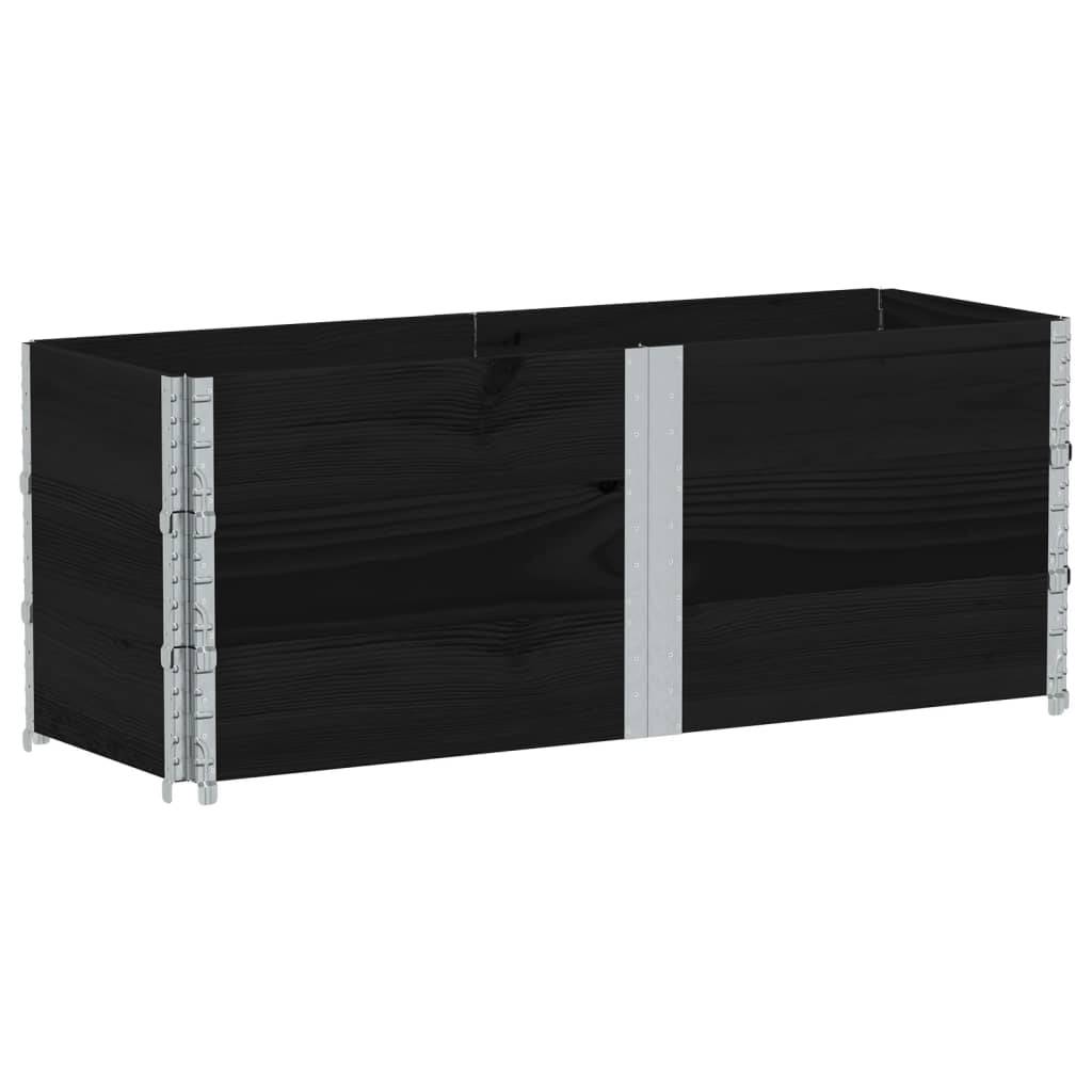 vidaXL Pflanzkasten Schwarz 150x50 cm Massivholz Kiefer