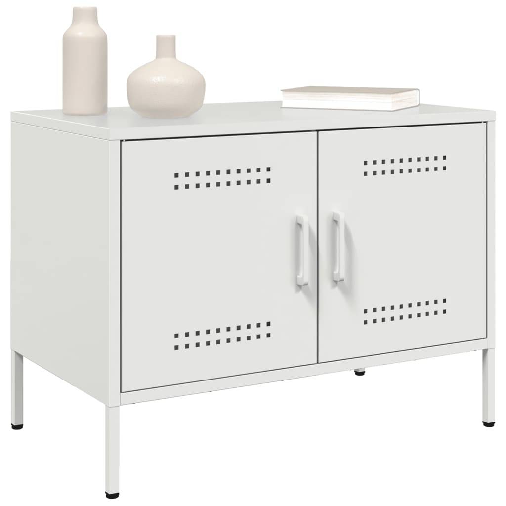 vidaXL TV-Schrank Weiß 68x39x50,5 cm Stahl