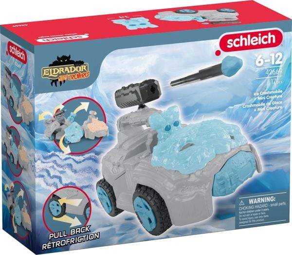 Schleich 42669 - Eldrador Mini Creatures, Ice-Crashmobile mit Mini Creature, 17-teilig, Spielset