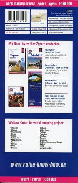 Reise Know-How Landkarte Zypern / Cyprus (1:150.000)