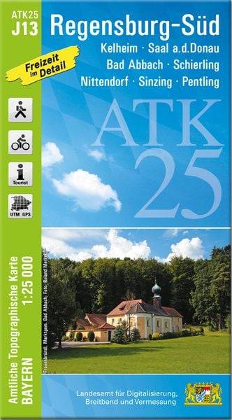 ATK25-J13 Regensburg-Süd (Amtliche Topographische Karte 1:25000)