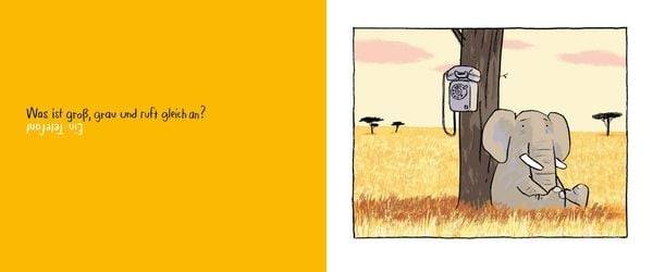 Was sitzt im Wald und winkt?