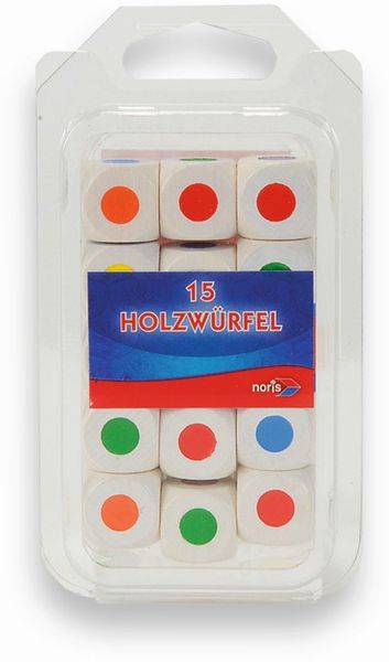 15 Holz Farbwürfel 16 mm