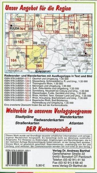 Rhön, Bad Kissingen, Bad Neustadt a.d.S. und Umgebung 1 : 35 000 Radwander- und Wanderkarte