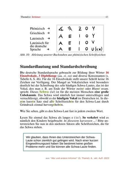 Abc und andere Irrtümer über Orthographie, Rechtschreiben, LRS/Legasthenie