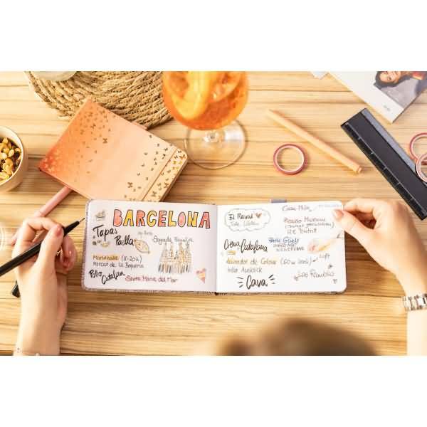 Notizblock Jolie Dot-Lineatur A6+ Enchanted Clouds 158 Seiten 100g