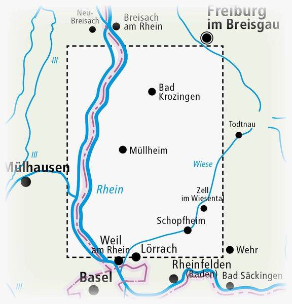 Markgräflerland, Staufen im Breisgau - Belchen - Lörrach 1:50 000
