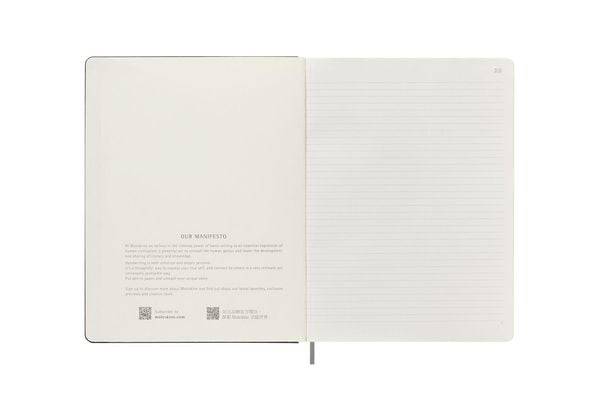 Moleskine Smart Notizbücher, X-Large, Liniert, Fester Einband, Schwarz
