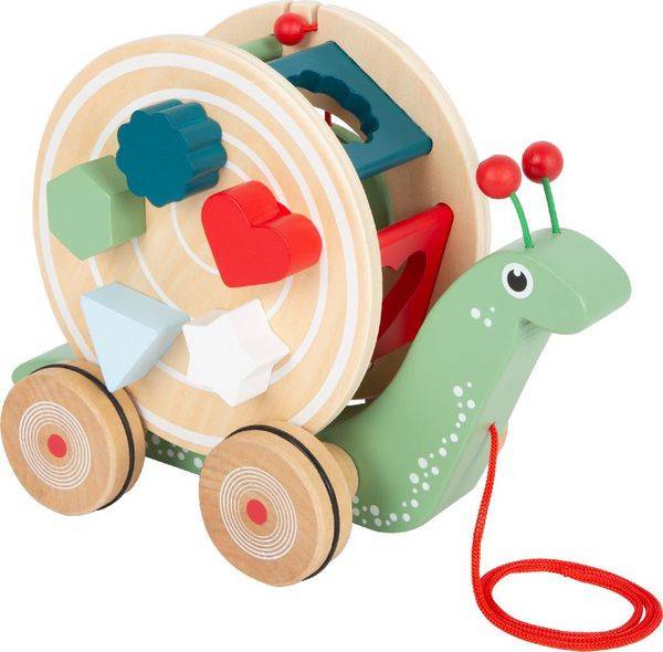 Small foot 11734 - Nachzieh-Stecktier Schnecke, Nachziehtier, Motorikspielzeug