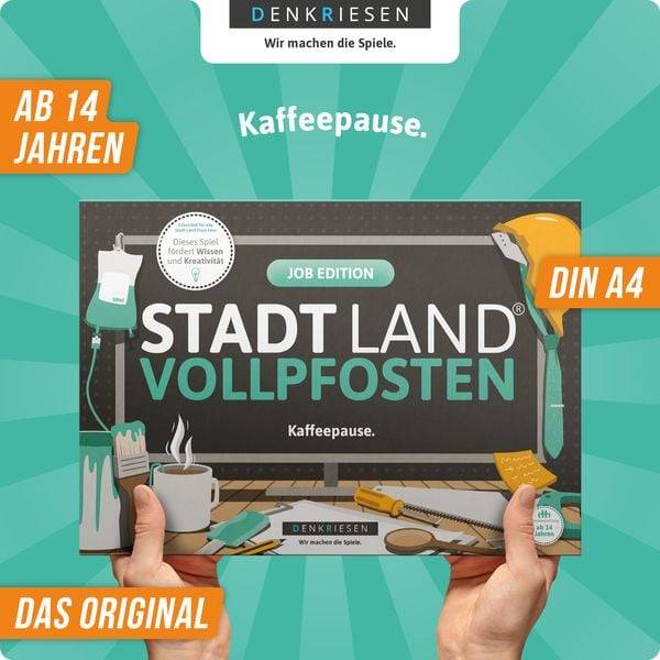 Denkriesen - Stadt Land Vollpfosten® - Job Edition "kaffeepause." - A4