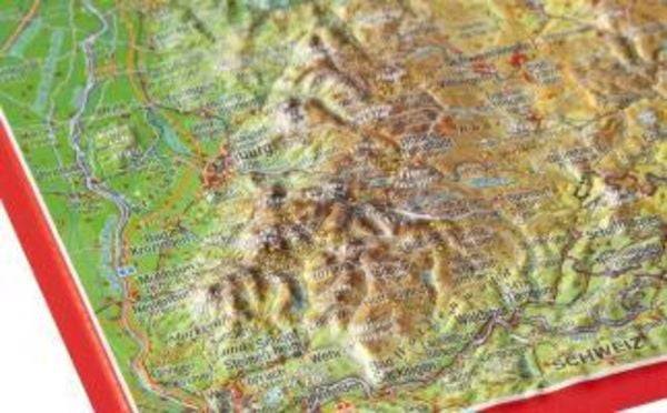 Reliefpostkarte Schwarzwald