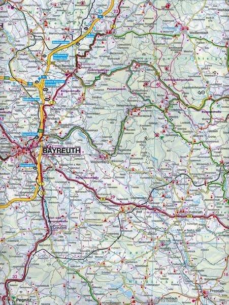 Franken - Altmühltal - Ostbayern, Autokarte 1:150 000, Blatt 10