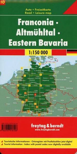 Franken - Altmühltal - Ostbayern, Autokarte 1:150 000, Blatt 10