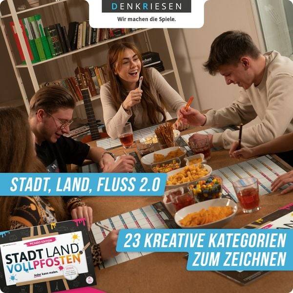 DENKRIESEN - Stadt Land VOLLPFOSTEN® - Picasso Edition - Mal Stadt Land FLUSS ZUM MALEN