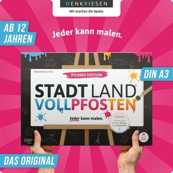 DENKRIESEN - Stadt Land VOLLPFOSTEN® - Picasso Edition - Mal Stadt Land FLUSS ZUM MALEN