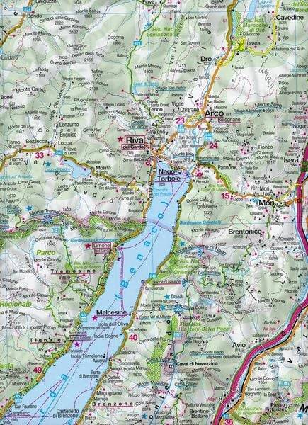 KOMPASS Autokarte Gardasee, Iseosee 1:125.000