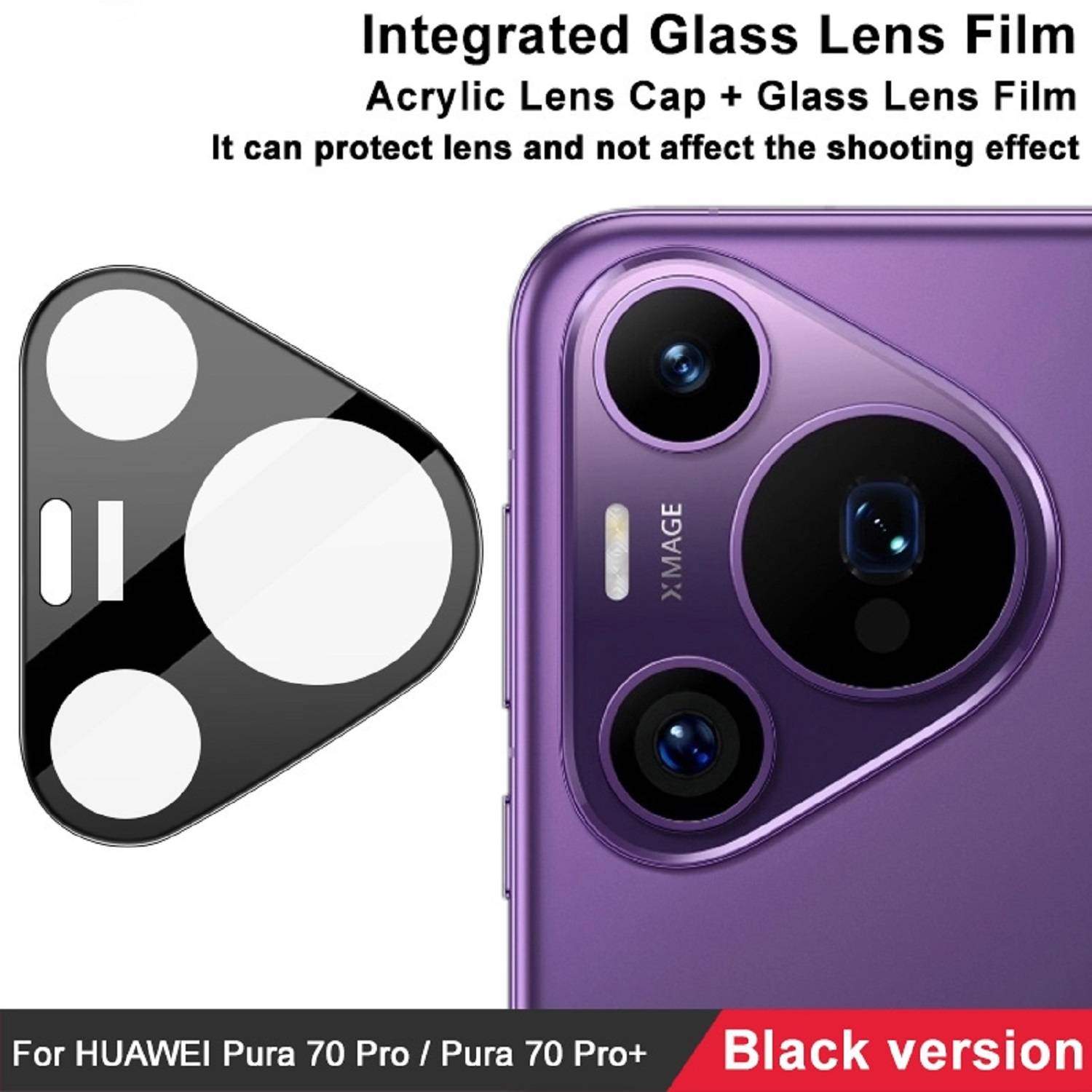 2x 9H Kameraglas für Huawei Pura 70 Pro Plus 3D KLAR echtes Tempered Panzerglas Panzerfolie Displayschutz Schutzglas Hartglas Schutzfolie