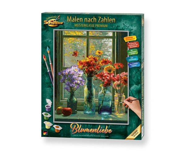 Schipper 609130905 - Malen nach Zahlen, Blumenliebe, 40x50cm