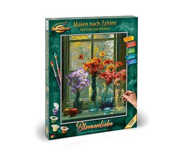 Schipper 609130905 - Malen nach Zahlen, Blumenliebe, 40x50cm