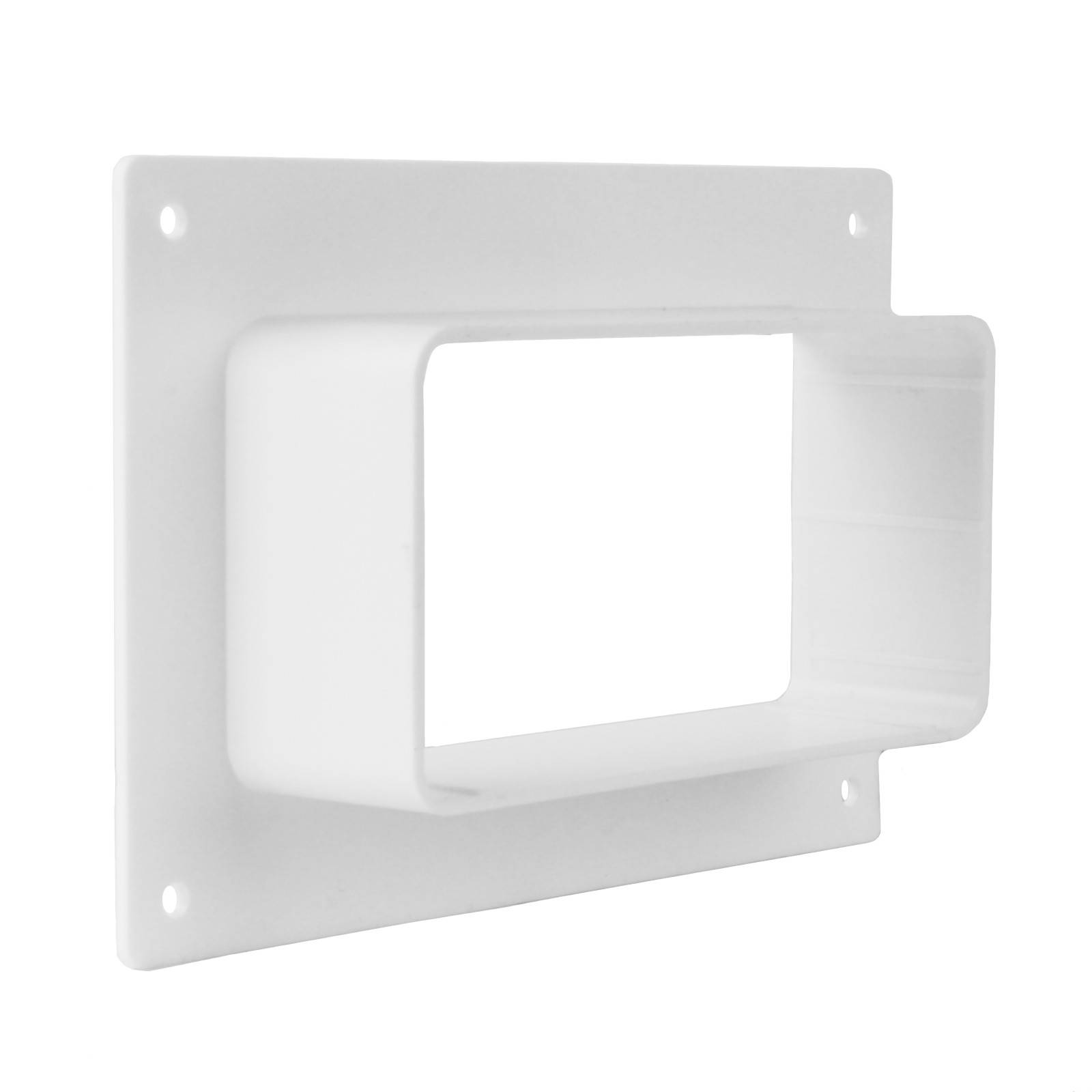 Wandflansch für Flachkanal PVC Kunststoff Lüftung Dunstabzug Abluft 55 x 110 mm