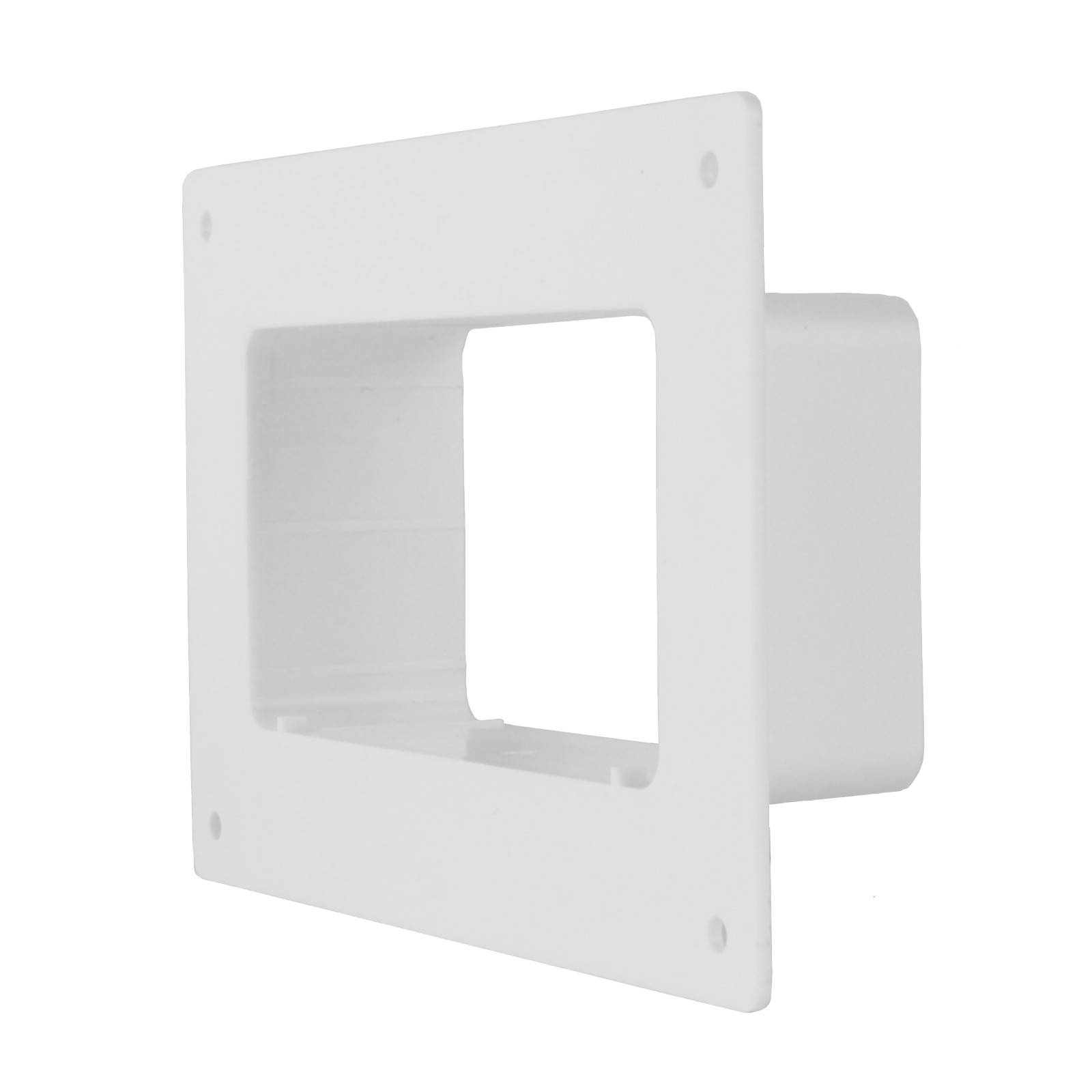 Wandflansch für Flachkanal PVC Kunststoff Lüftung Dunstabzug Abluft 55 x 110 mm