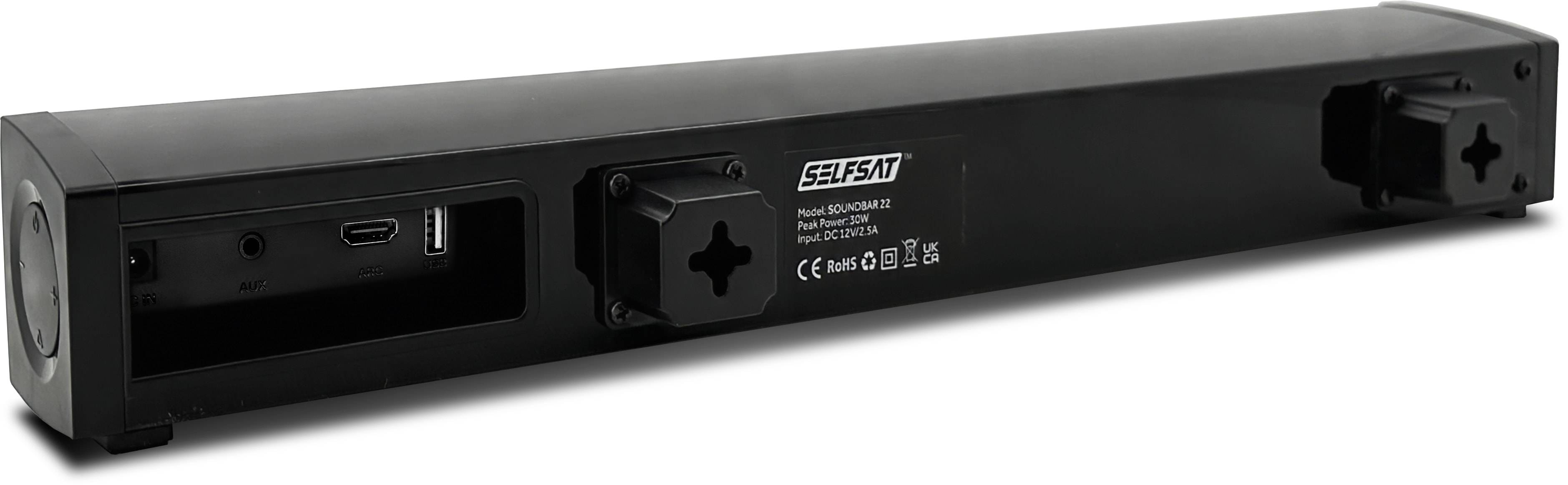 SELFSAT Soundbar 22, 12/230 V, 30 W, schwarz